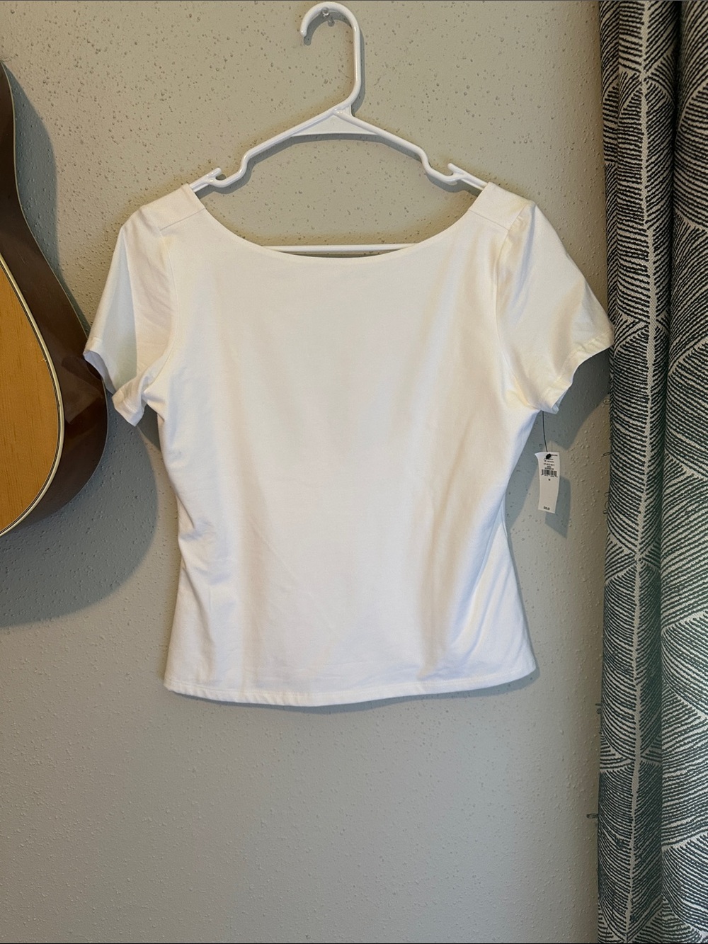 Banana Republic White Short Sleeve Tee with Low Back
